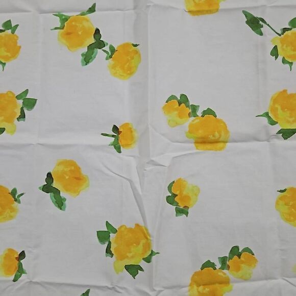 Lemlem White and Yellow Floral Bandana Scarf for body or purse 22.5" - Picture 2 of 4